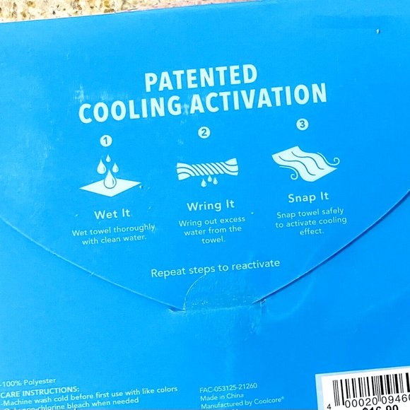 Disney Parks Mickey Mouse Cooling Towel SET OF 2 Pink and Blue 15" x 36" NWT - Picture 6 of 7